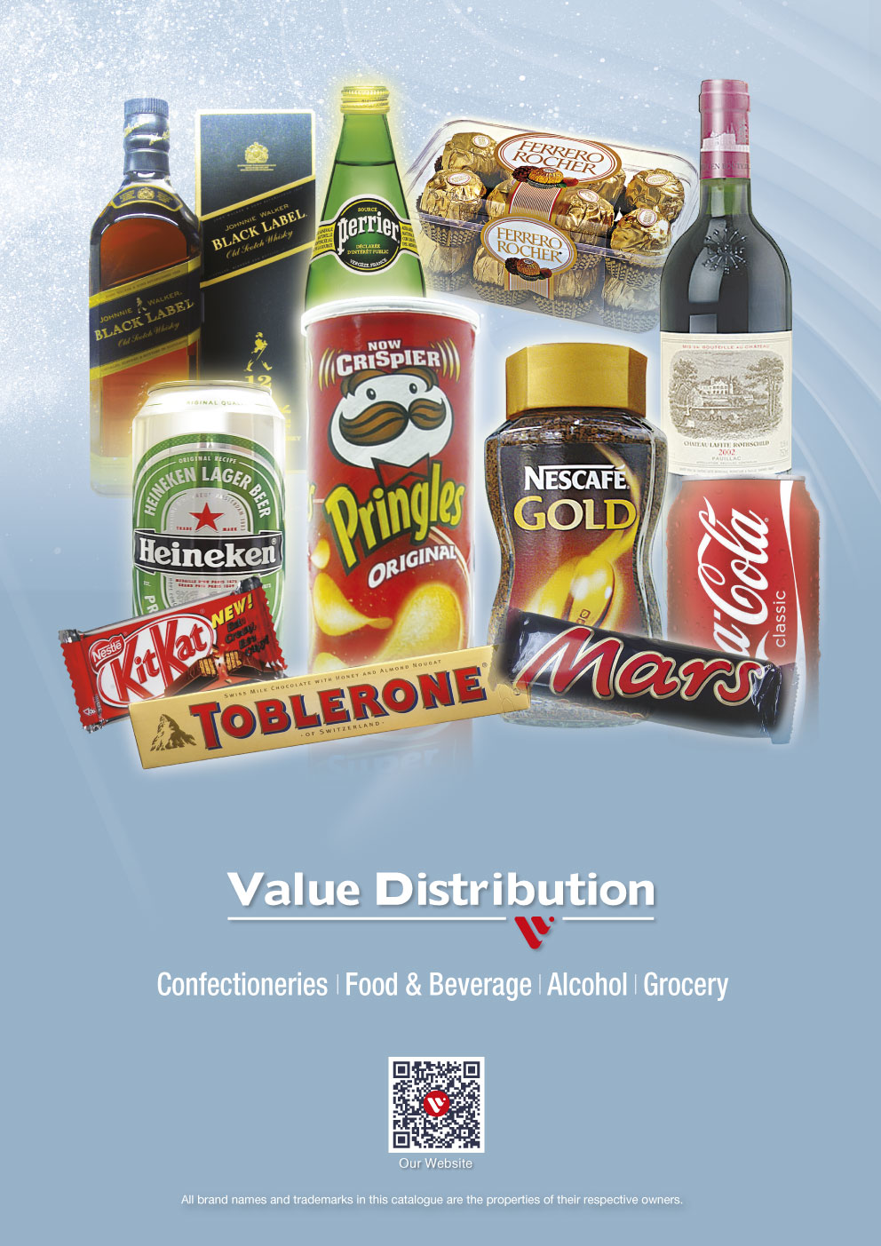 BLACK LABEL, Perrier, ferrero rocher, Heineken, Pringles, NESCAFE, Coca Cola, KitKat, TOBLERONE, Mars